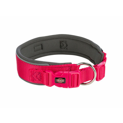 Dog collar Trixie Premium Graphite Fuchsia M/L 40-48 cm