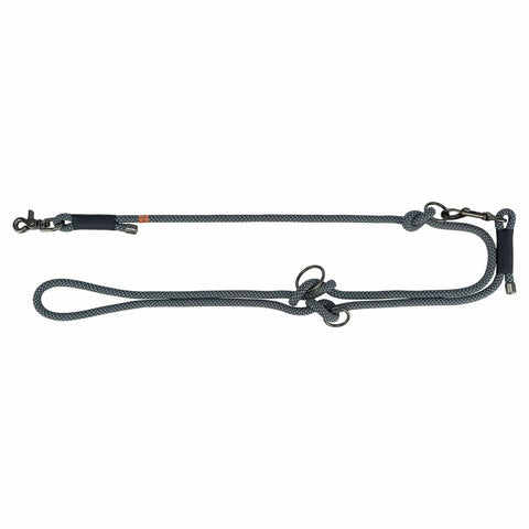 Dog Lead Trixie Soft Rope Black Grey 2 m L/XL