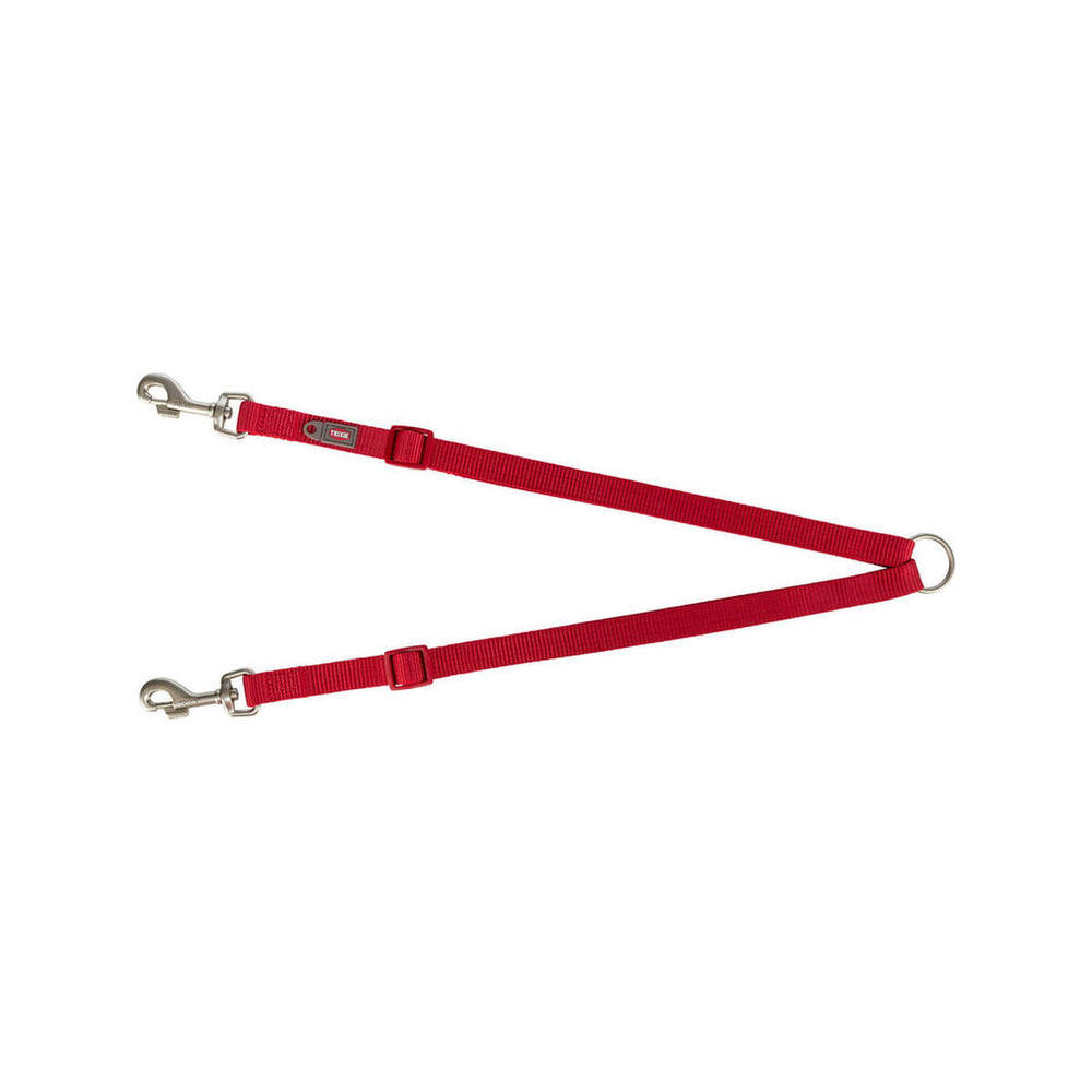 Gancio Guinzaglio 2 Cani Trixie Premium Rosso