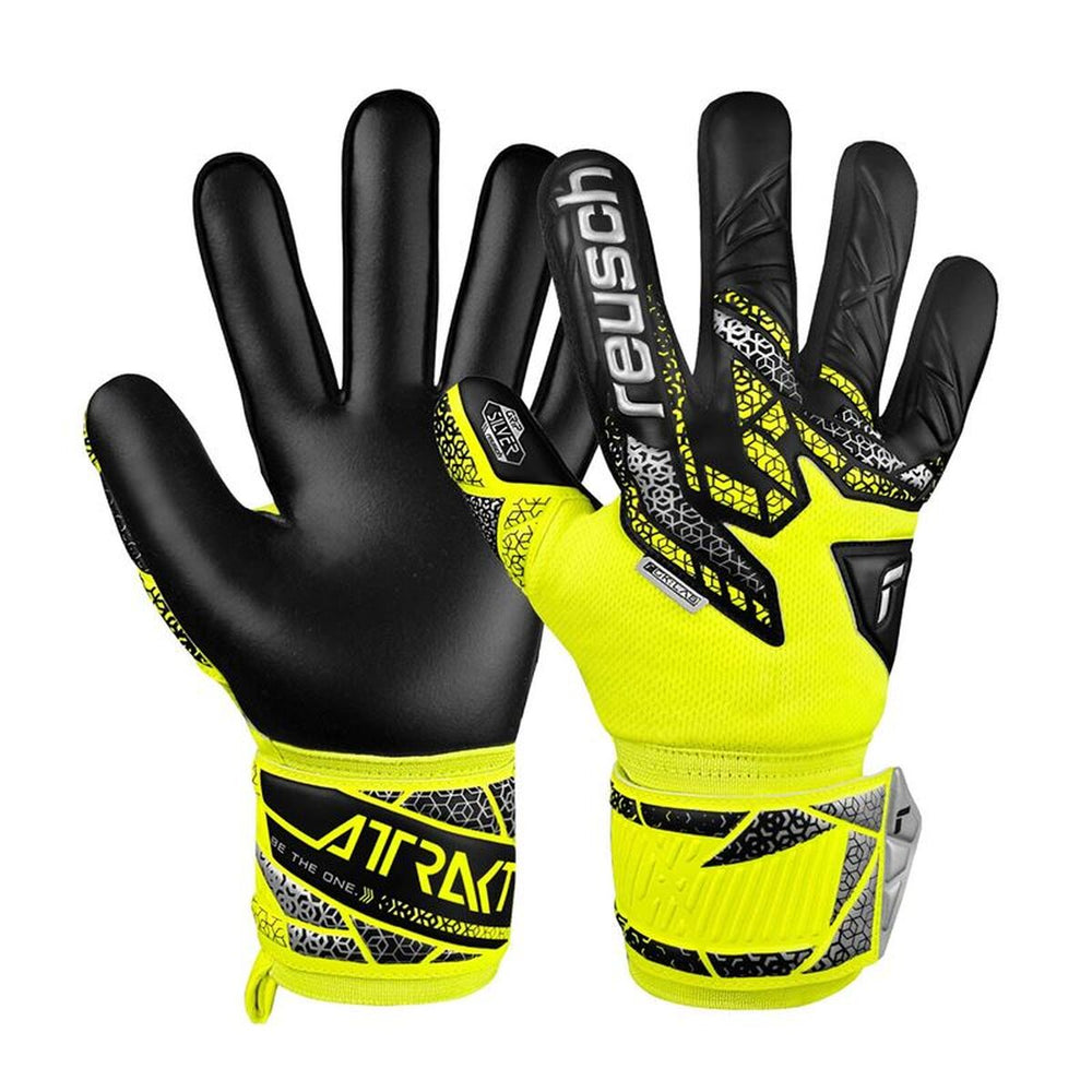 Guanti da Portiere Reusch Attrakt Silver safe Giallo Nero Adulti