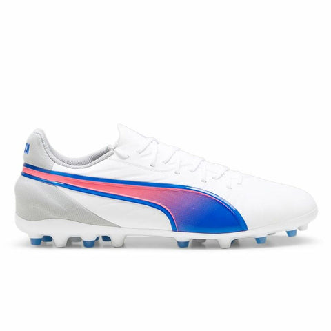 Scarpe da Calcio per Adulti Puma King Match Mg Bianco