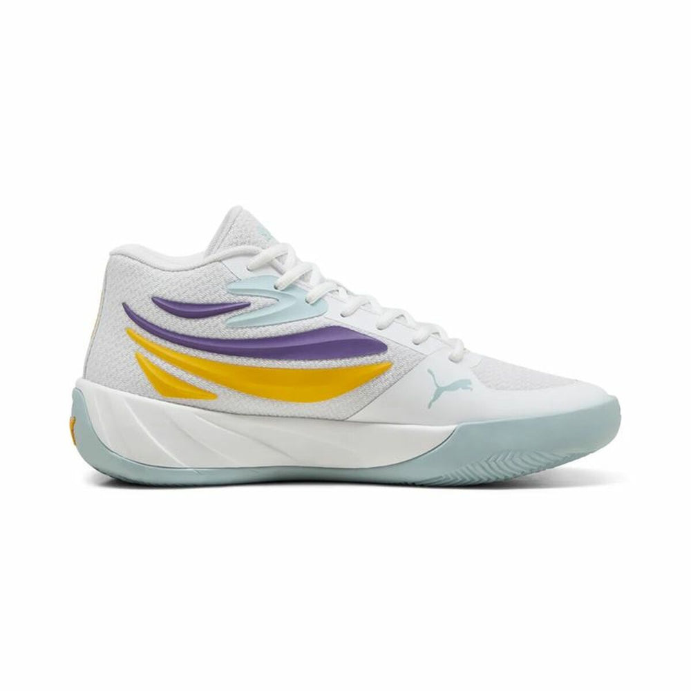Scarpe da Basket per Adulti Puma Court Pro Bianco Giallo