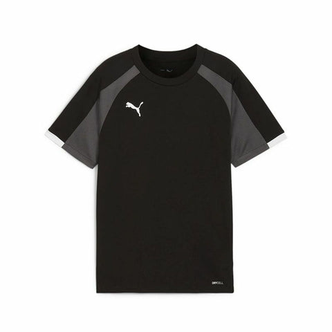 Children's Short Sleeved Football Shirt Puma Individualliga Black