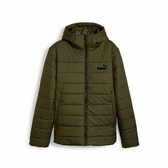 Giacca Sportiva da Uomo Puma Essentials Hooded Padded Verde scuro