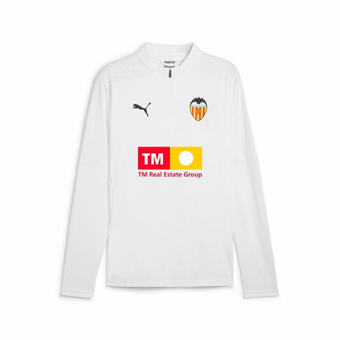Training Sweatshirt for Adults Puma Valencia C.F. White