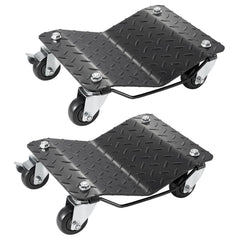 Carrello portaruota portatile, 2 pezzi, capacità di carico 1400 kg, carrello di emergenza per veicoli elettrici, carrello portaruota a 4 ruote, robusto, carrello mobile, supporto per ruote in acciaio, adatto per auto, moto, pick-up, ecc.