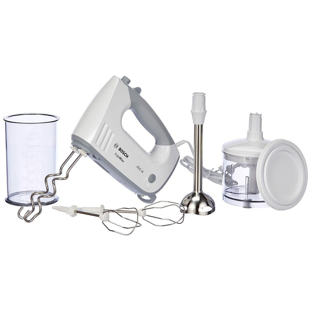 Batidora de Mano Multifunción con Accesorios BOSCH MFQ36480 Blanco Gris 450 W