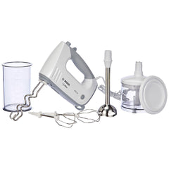 Frullatore a Immersione Multifunzione con Accessori BOSCH MFQ36480 Bianco Grigio 450 W