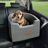 Seggiolino auto per cani, per cani di piccola e media taglia fino a 25 kg, grigio