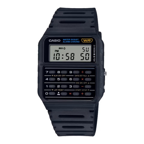 Reloj Unisex Casio CALCULATOR EDGY COLLECTION - BLACK (Ø 43 mm)
