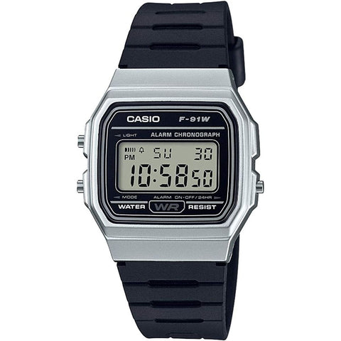 Orologio Unisex Casio F-91 BIO RESIN STRAP - SILVER (Ø 35 mm)