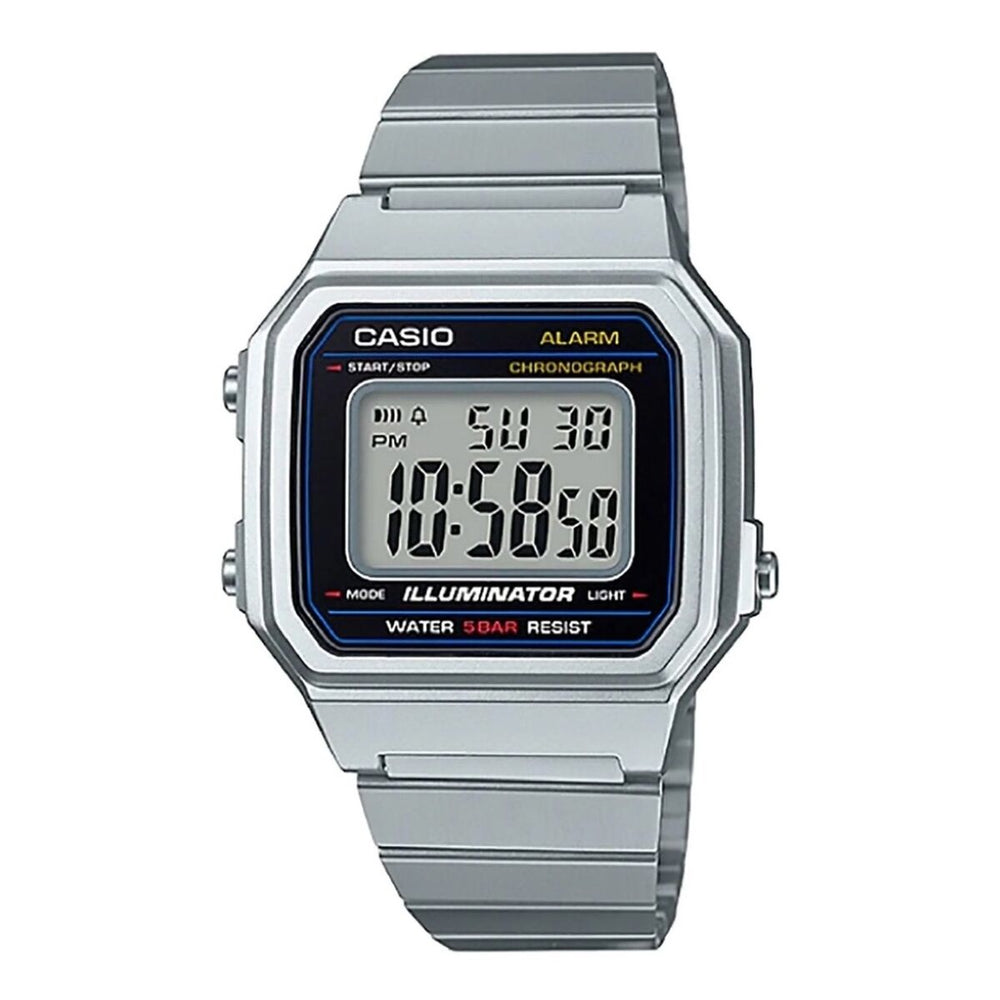 Orologio Unisex Casio B650WD-1AEF Nero Argentato (Ø 41 mm)