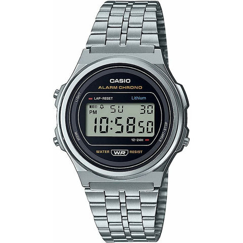 Orologio Unisex Casio  A171WE-1AEF Argentato (Ø 36 mm) (37,5 mm)