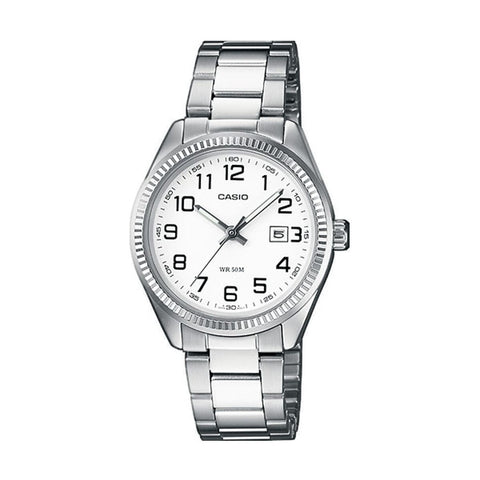 Unisex Watch Casio COLLECTION White Silver (Ø 30 mm)