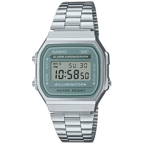Reloj Unisex Casio A168WA-3AYES Verde Plateado (Ø 36 mm) (Ø 35 mm)