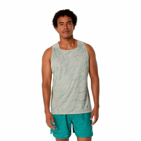 Canotta Uomo Asics Fujitrail Singlet Grigio Grigio chiaro