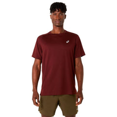 Camiseta de Manga Corta Hombre Asics Core Rojo Oscuro