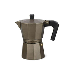 Caffettiera Italiana Feel Maestro MR-1666-6-BROWN Nero Bronce Alluminio 300 ml 6 Tazze