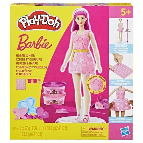 Set di Plastilina Play-Doh Barbie Hearts & Hair Multicolore
