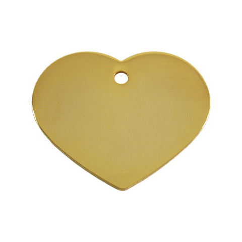 Targhetta per collana Imarc Heart Giallo Dorato
