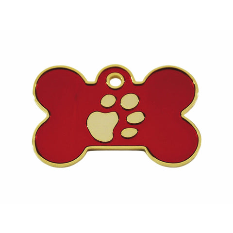 Targhetta per collana Imarc Bone Rosso Dorato