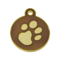 Identification plate for collar Imarc Circle Brown Golden