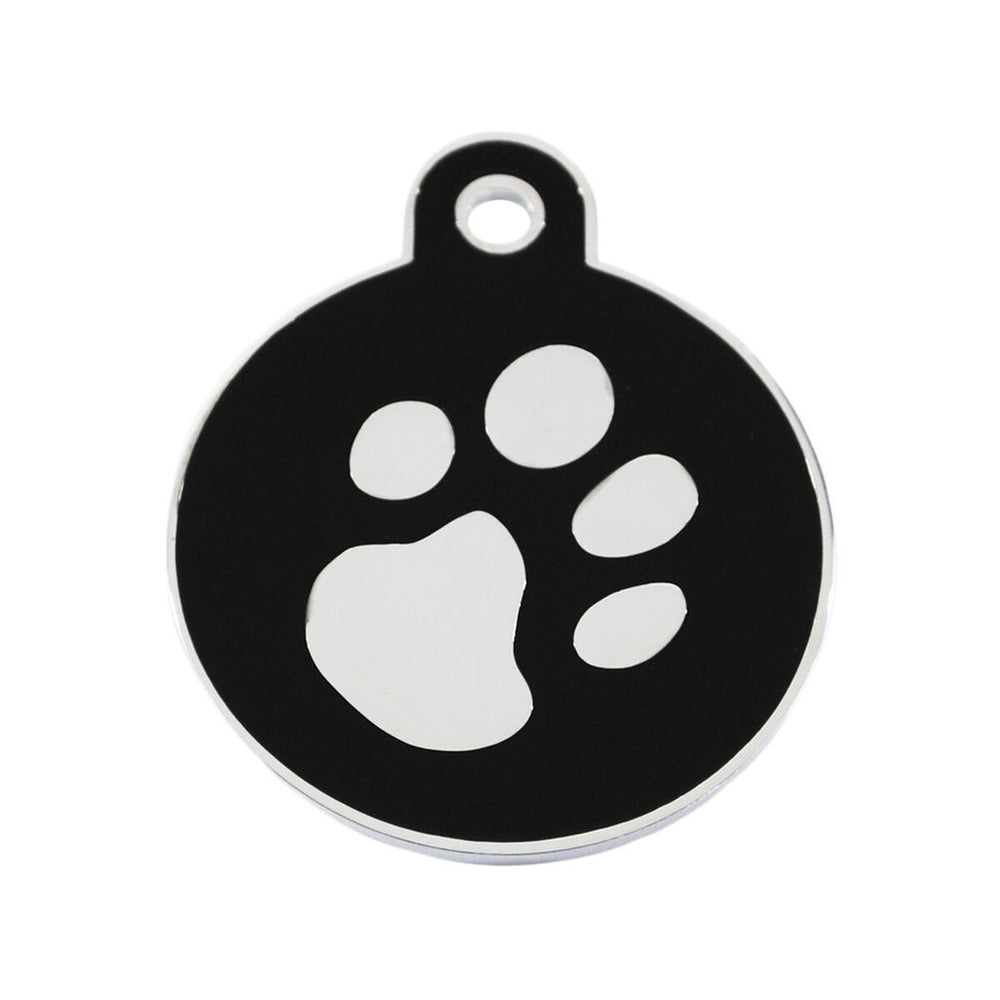 Targhetta per collana Imarc Circle Nero Argentato