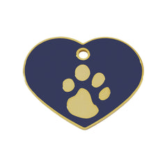 Identification plate for collar Imarc Heart Blue Golden