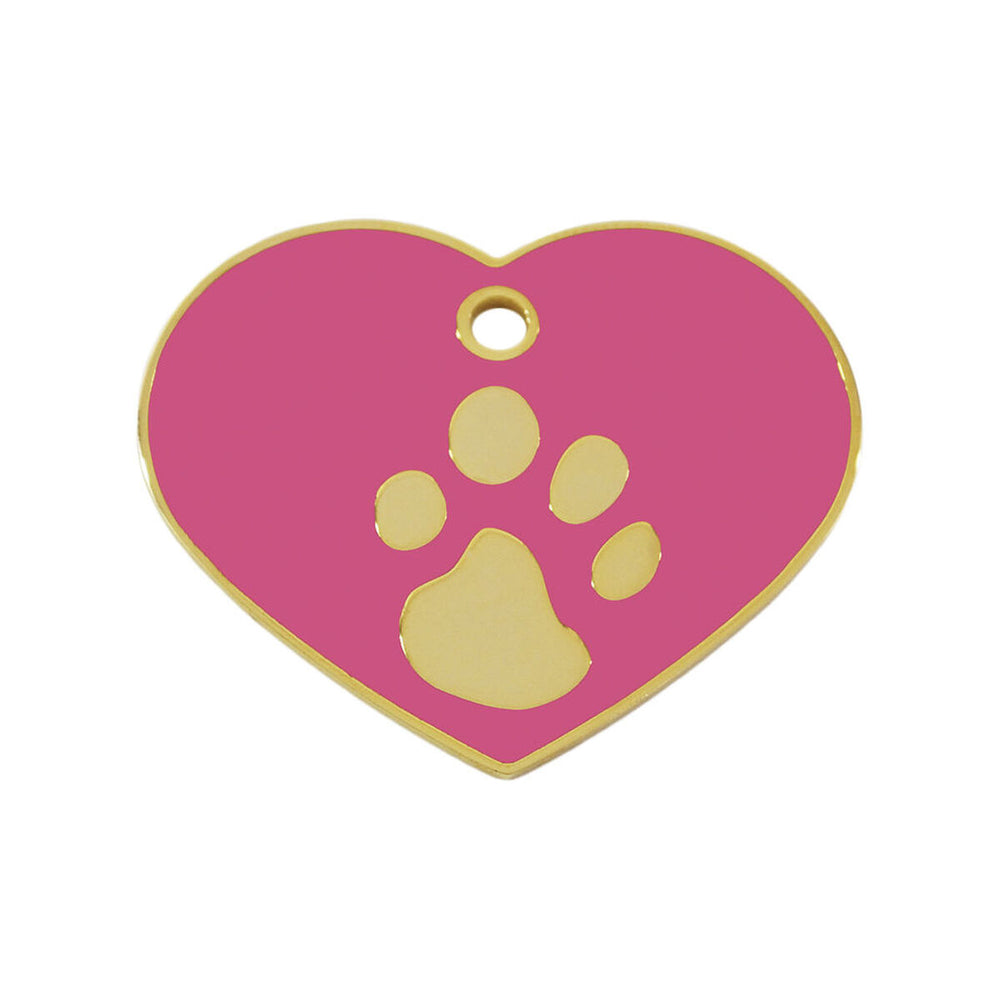 Targhetta per collana Imarc Heart Rosa Dorato