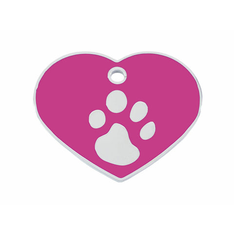 Identification plate for collar Imarc Heart Pink Silver