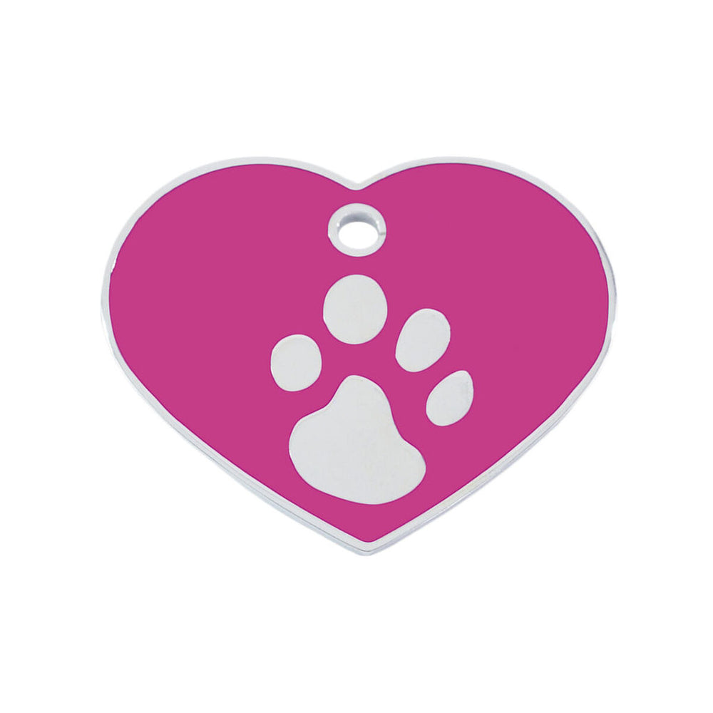 Targhetta per collana Imarc Heart Rosa Argentato