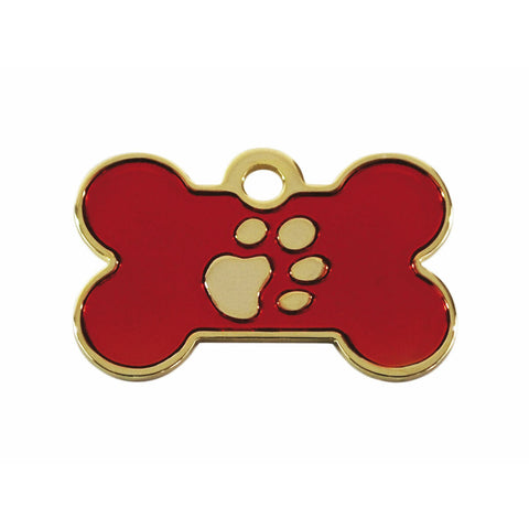Targhetta per collana Imarc Bone Rosso Dorato