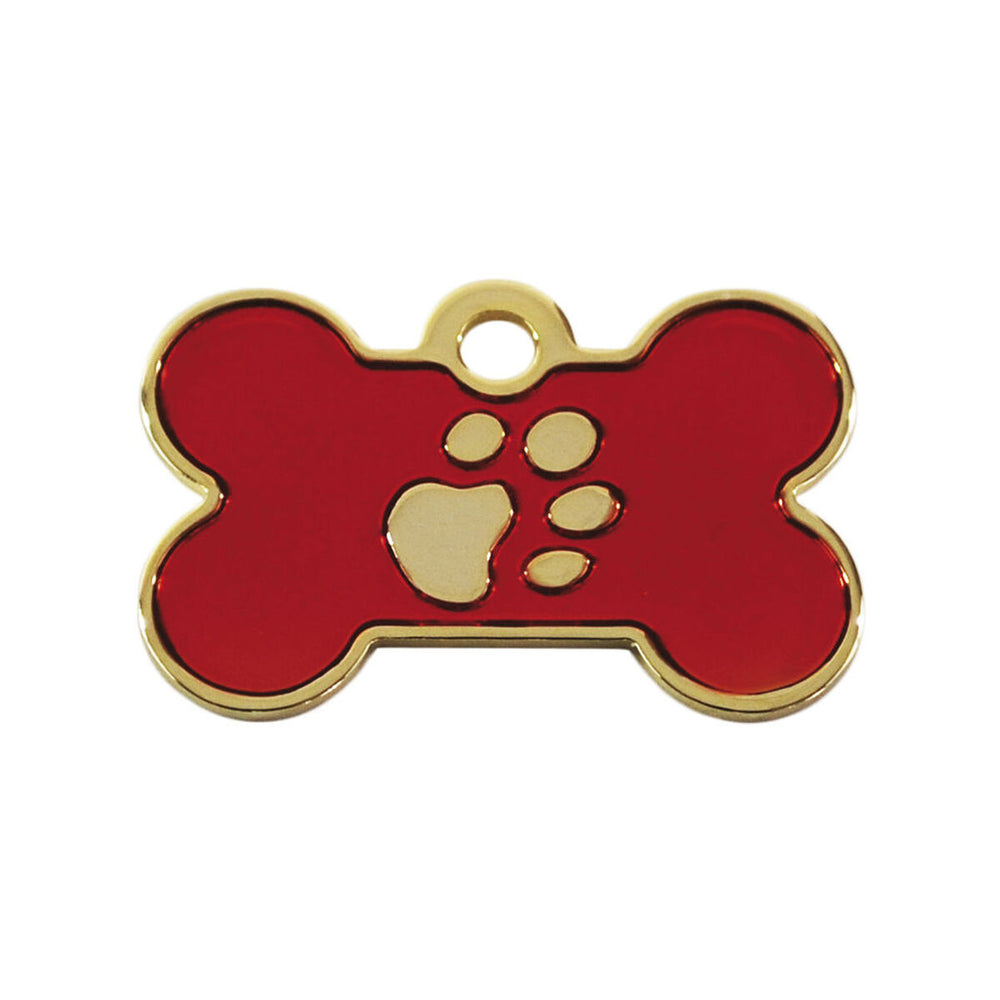 Targhetta per collana Imarc Bone Rosso Dorato