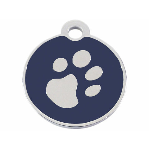 Identification plate for collar Imarc Circle Blue Silver
