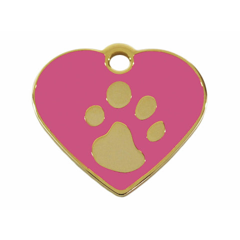 Identification plate for collar Imarc Heart Pink Golden