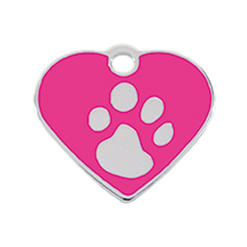 Targhetta per collana Imarc Heart Rosa Argentato