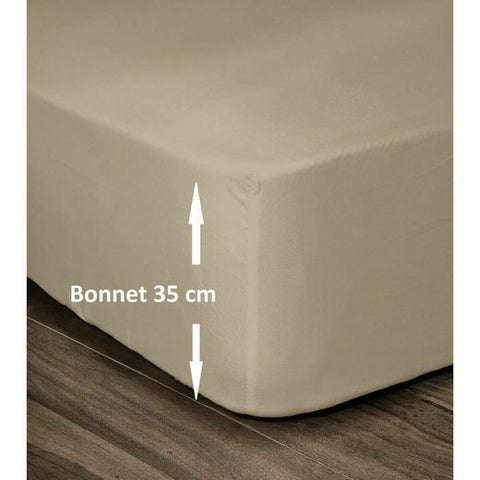 Lenzuolo con angoli Lovely Home Beige Letto matrimoniale 140 x 190 cm