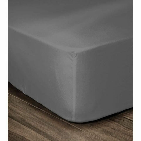Sábana Bajera Lovely Home Gris Gris oscuro Cama doble 160 x 200 cm