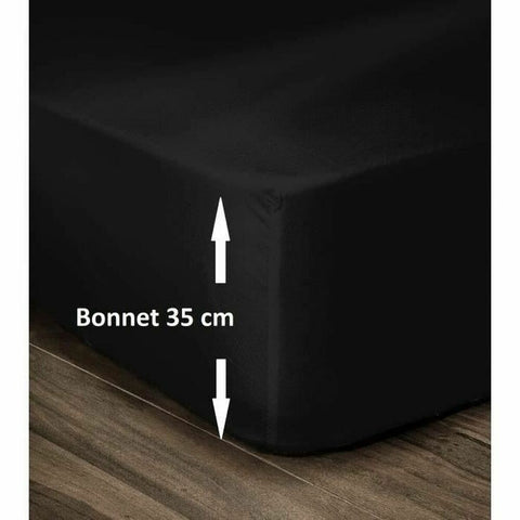 Sábana Bajera Ajustable Lovely Home Negro 180 x 200 180 x 200 cm