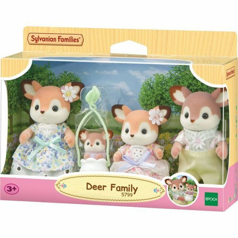 Statuetta Articolata Sylvanian Families La familia Biche animali