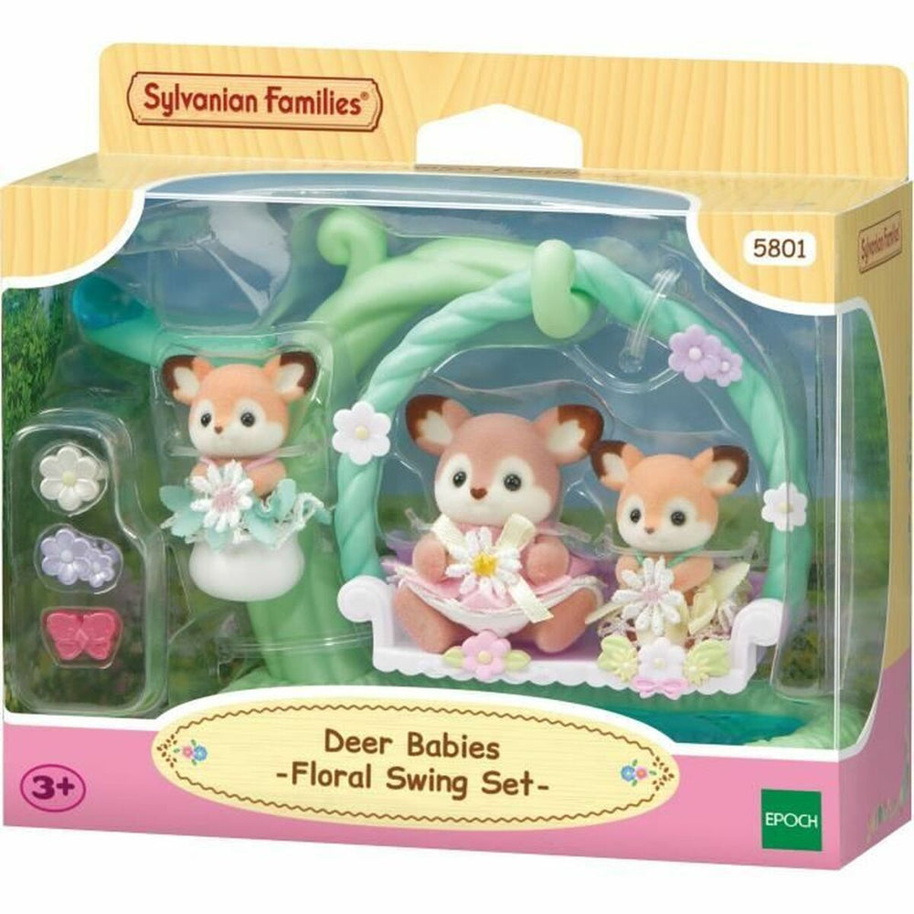 Statuetta Articolata Sylvanian Families Ciervo bebé y columpio animali