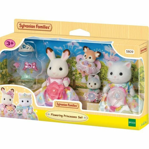 Statuetta Articolata Sylvanian Families Princesas con vestidos de flores Principessa