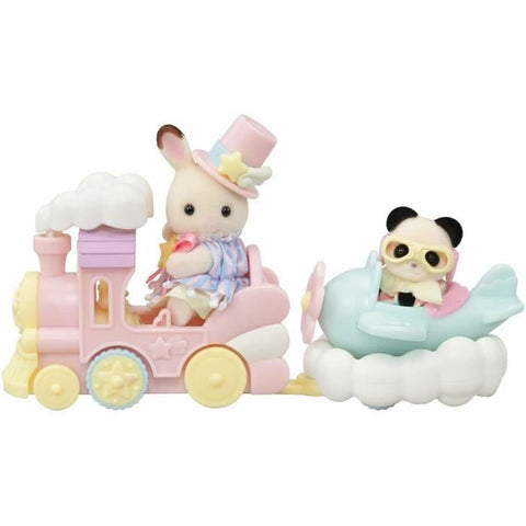 Playset Sylvanian Families Amusement Park Ride - Plane & Train Multicolour