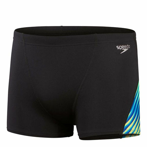Costume da Bagno Boxer per Bambini Speedo Allover Digi V-Cut Nero