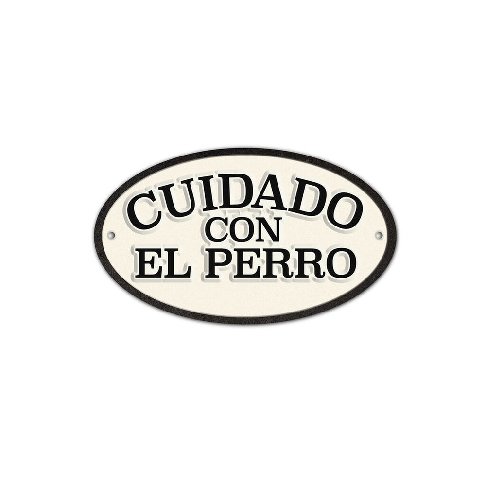 Placa Magnet & Steel Cuidado con el Perro 16,3 x 9,5 cm