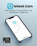 ieGeek Videocitofono wireless con suoneria, videocamera per campanello HD 2K