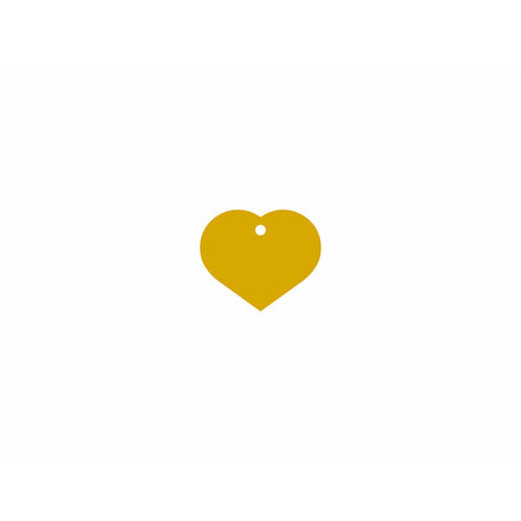 Identification plate Imarc Heart Yellow Golden