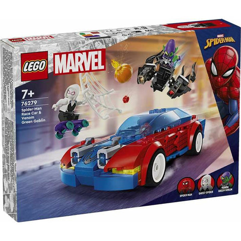 Juego de Construcción Lego Coche de Carreras de Spider-Man y Duende Verde Venomizado Multicolor