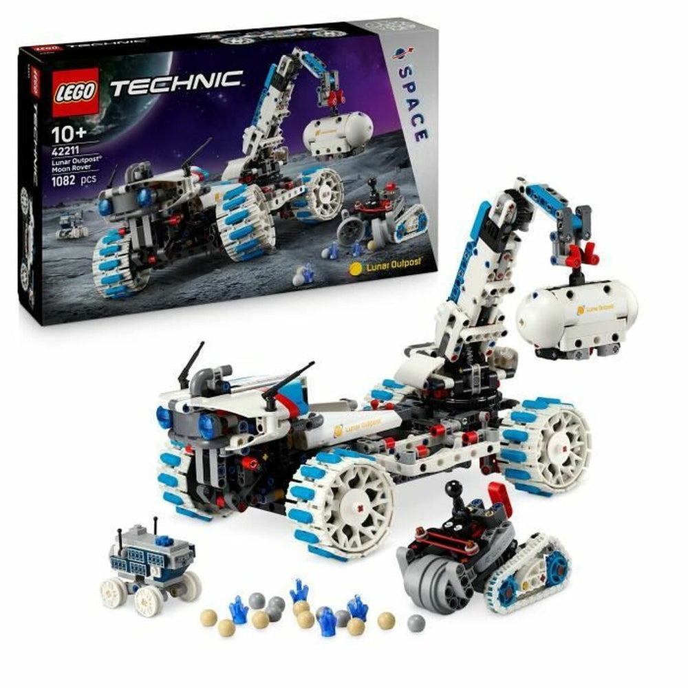 Set di Costruzioni Lego 42211 Lunar Outpost Moon Rover Space Vehicle 1082 Pezzi