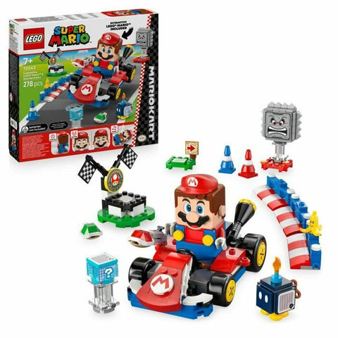 Set di Costruzioni Lego 72043 Interactive LEGO Mario and Standard Kart 278 Pezzi